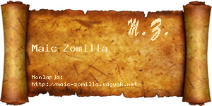 Maic Zomilla névjegykártya
